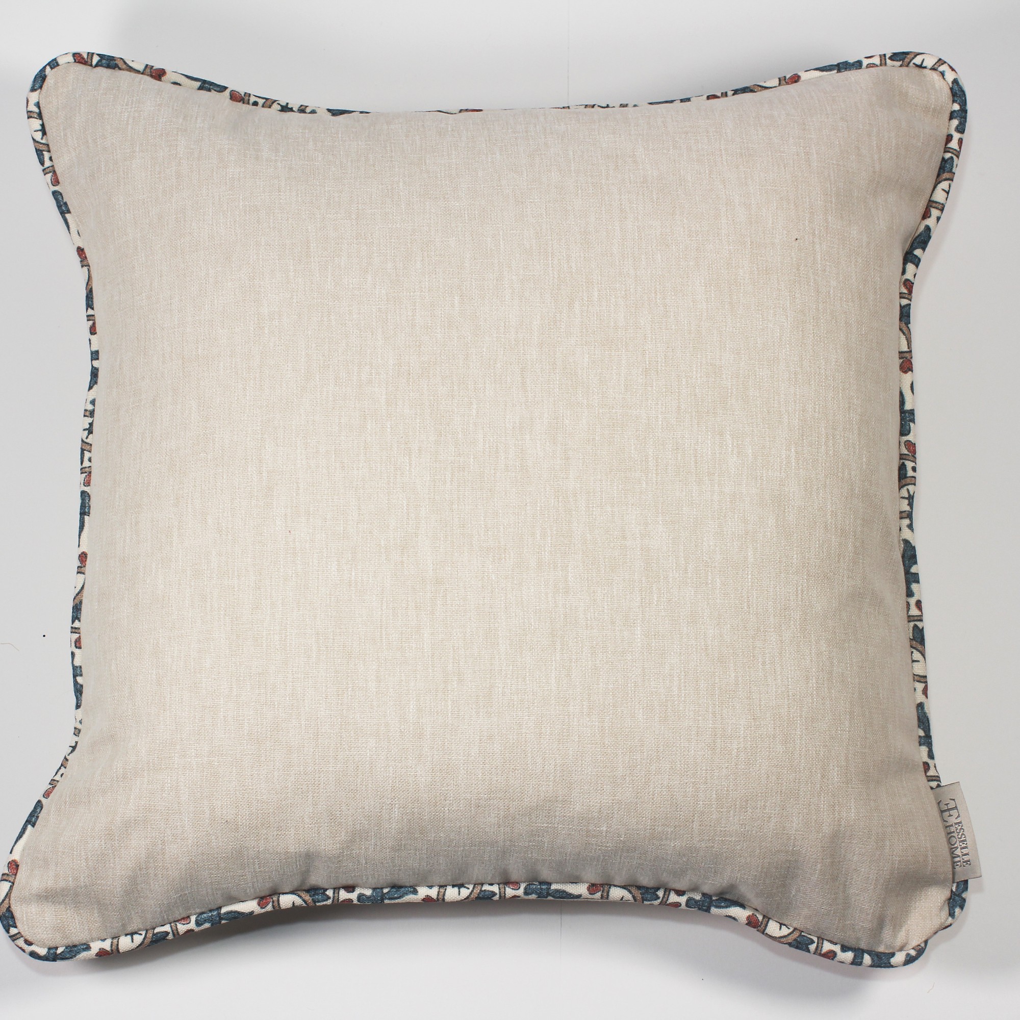 Eden Plain Veda Modern Cushion In Oyster Natural